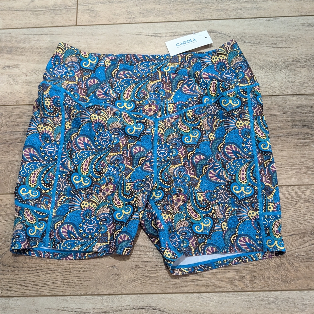 Gola Women's Blue Paisley Athletic Shorts
